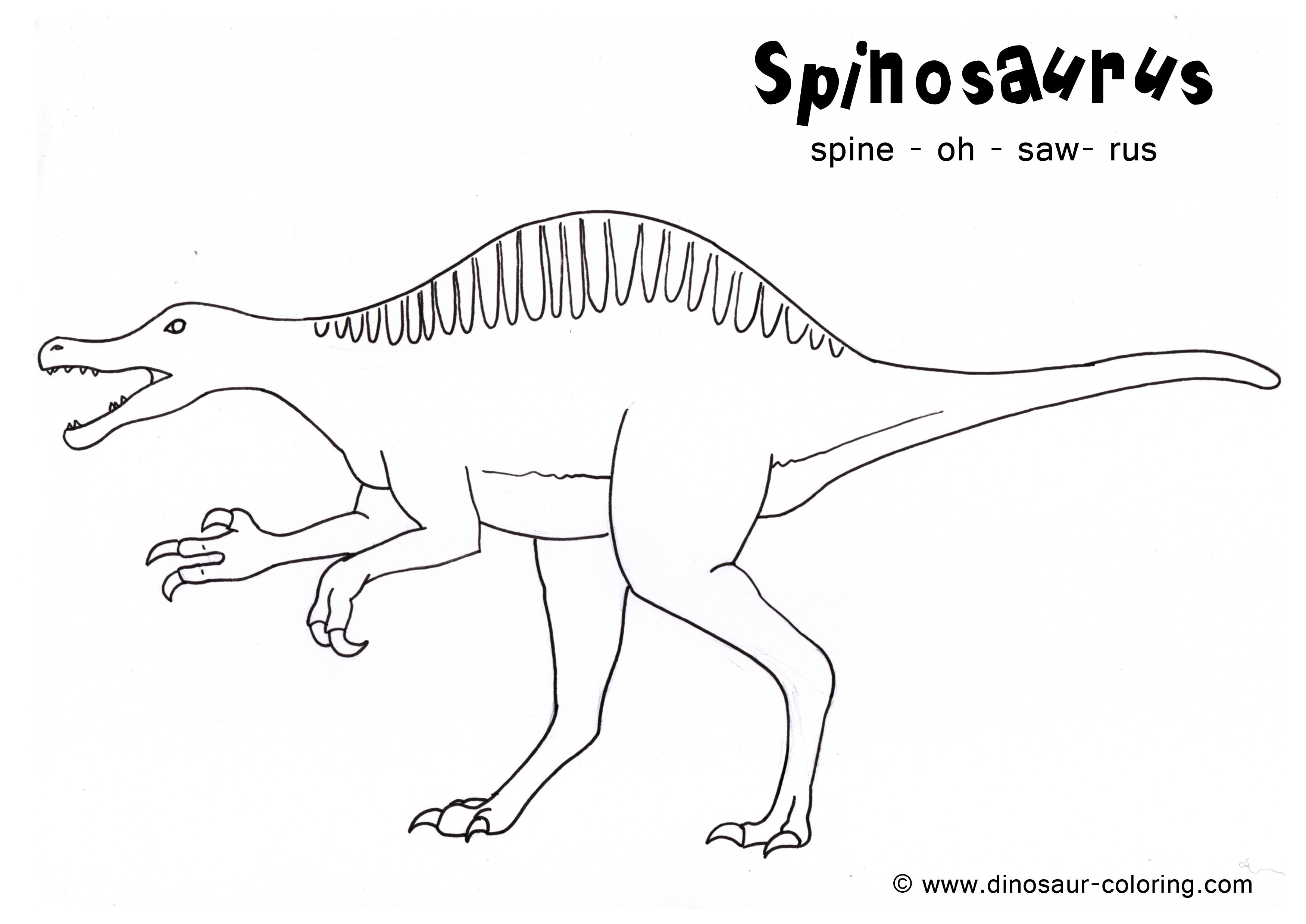 Spinosaurus coloring #7, Download drawings