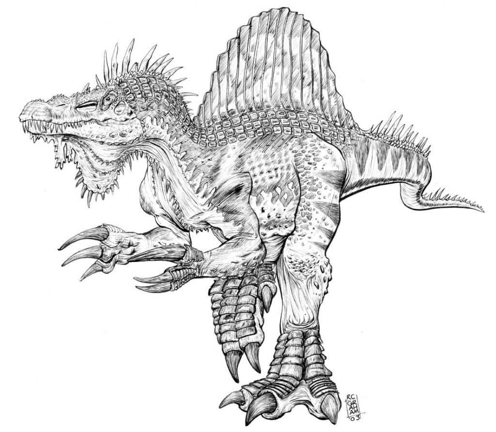 Spinosaurus coloring #5, Download drawings