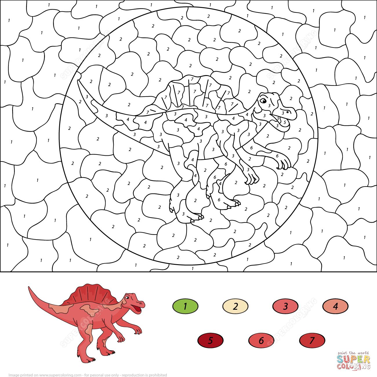 Spinosaurus coloring #2, Download drawings
