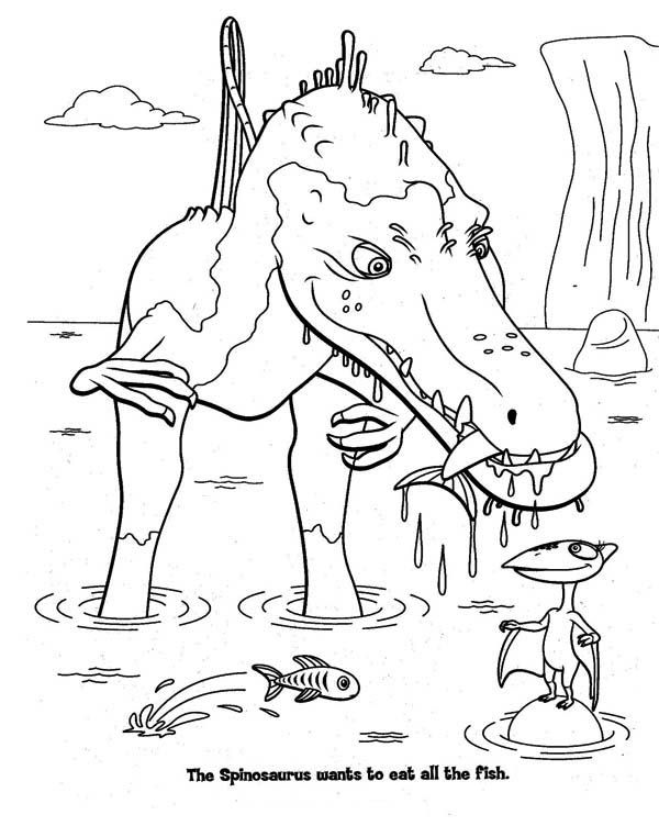 Spinosaurus coloring #4, Download drawings