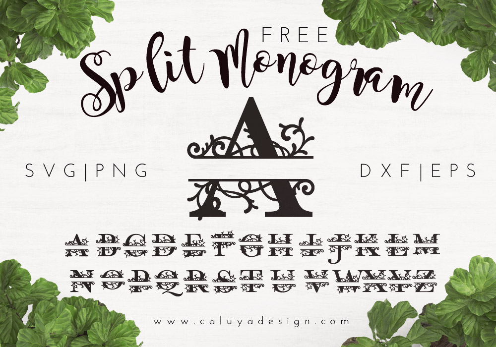 split monogram svg #1128, Download drawings