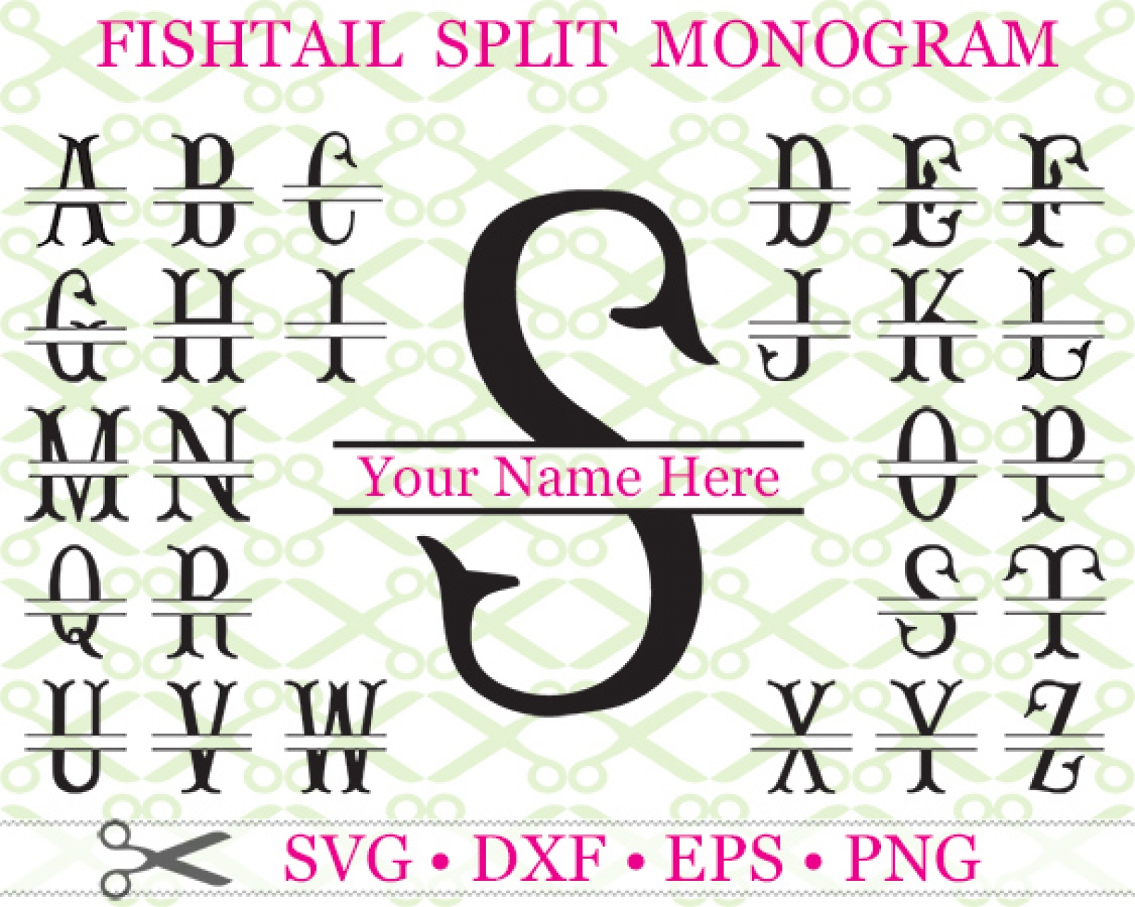 split monogram svg #1123, Download drawings