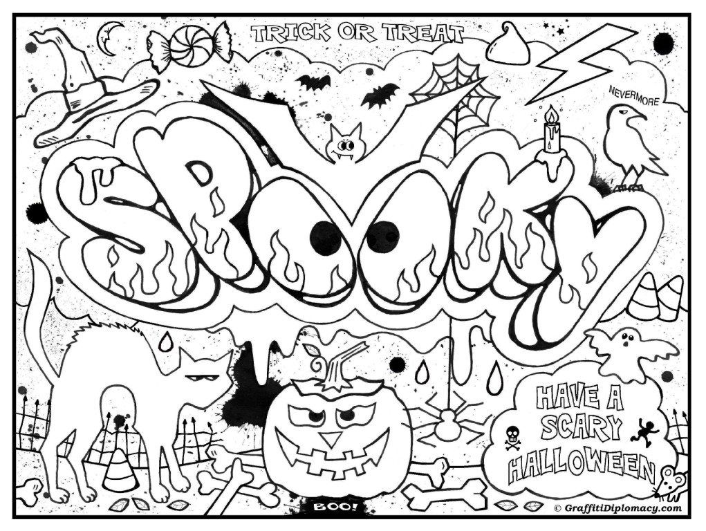 Spooky coloring #3, Download drawings