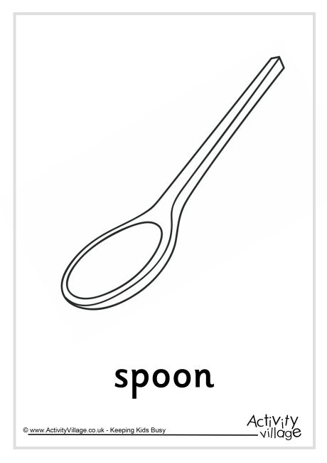Spoon coloring #12, Download drawings