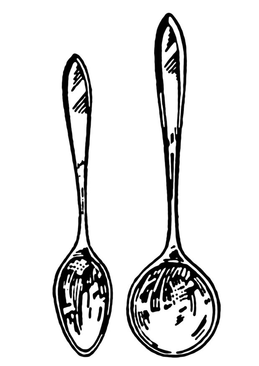 Spoon coloring #4, Download drawings
