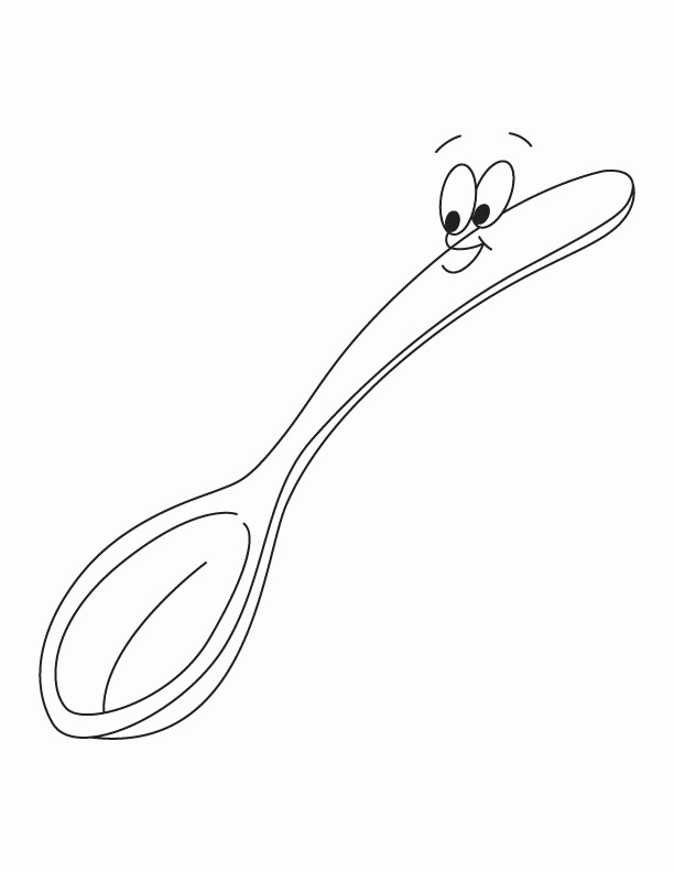 Spoon coloring #1, Download drawings
