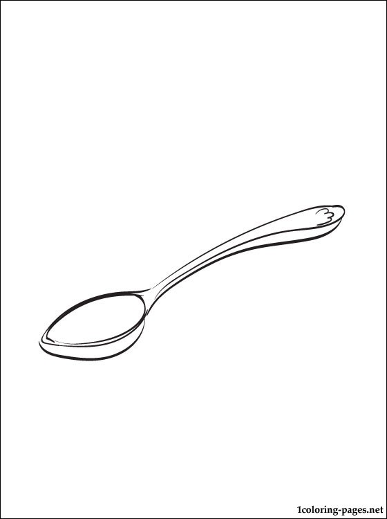 Spoon coloring #8, Download drawings