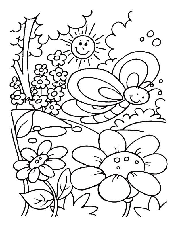 Spring coloring #16, Download drawings