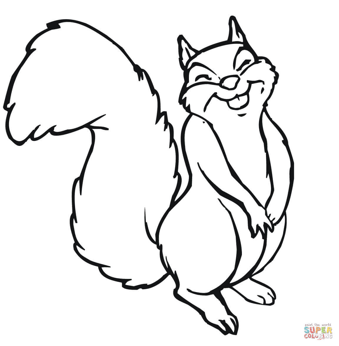 Squirrel coloring #11, Download drawings