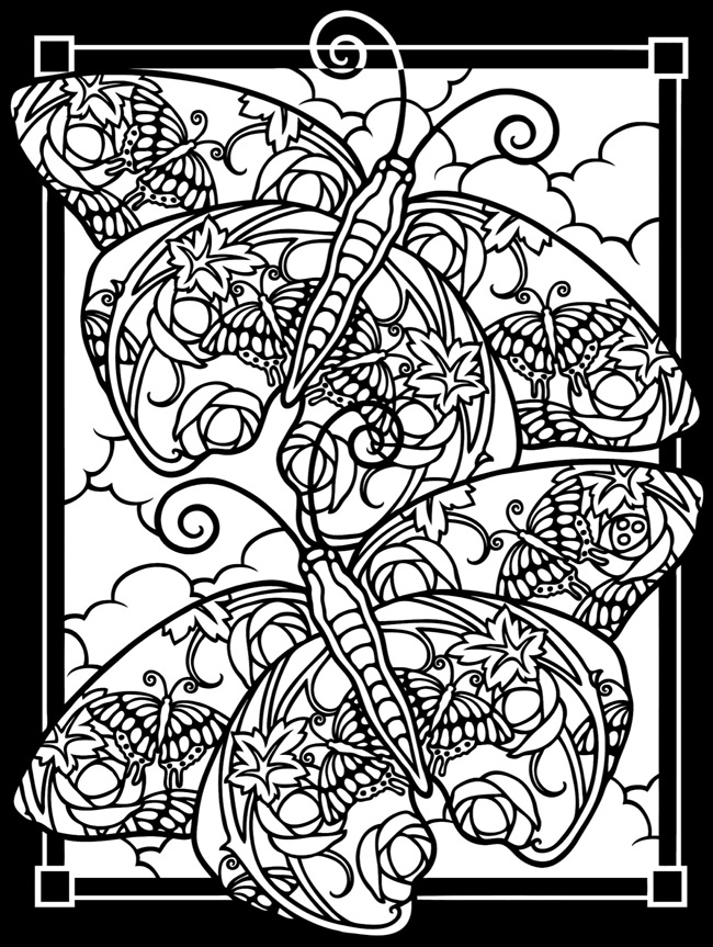 Stained Glass coloring #10, Download drawings