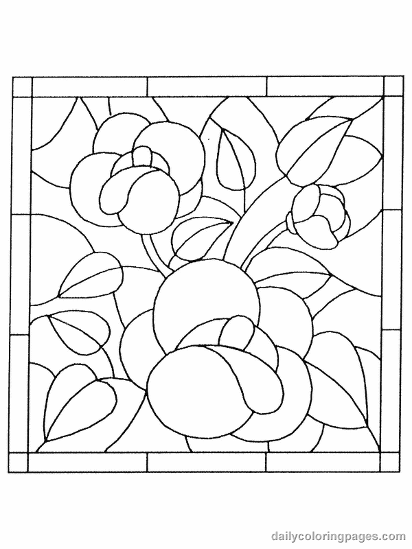 Stained Glass coloring #5, Download drawings