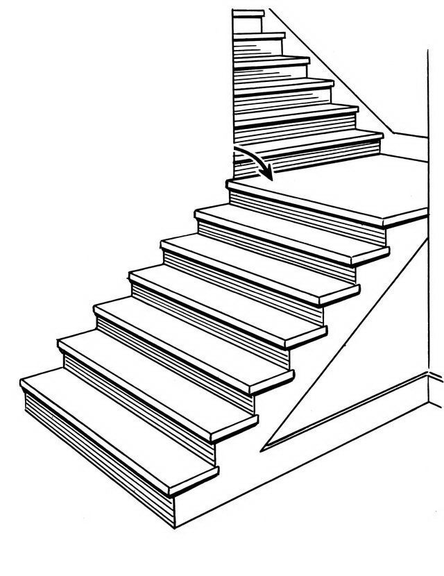 Stairs coloring #18, Download drawings
