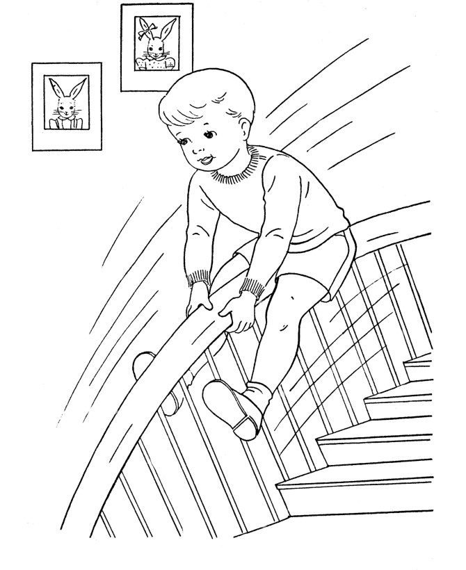 Stairs coloring #10, Download drawings