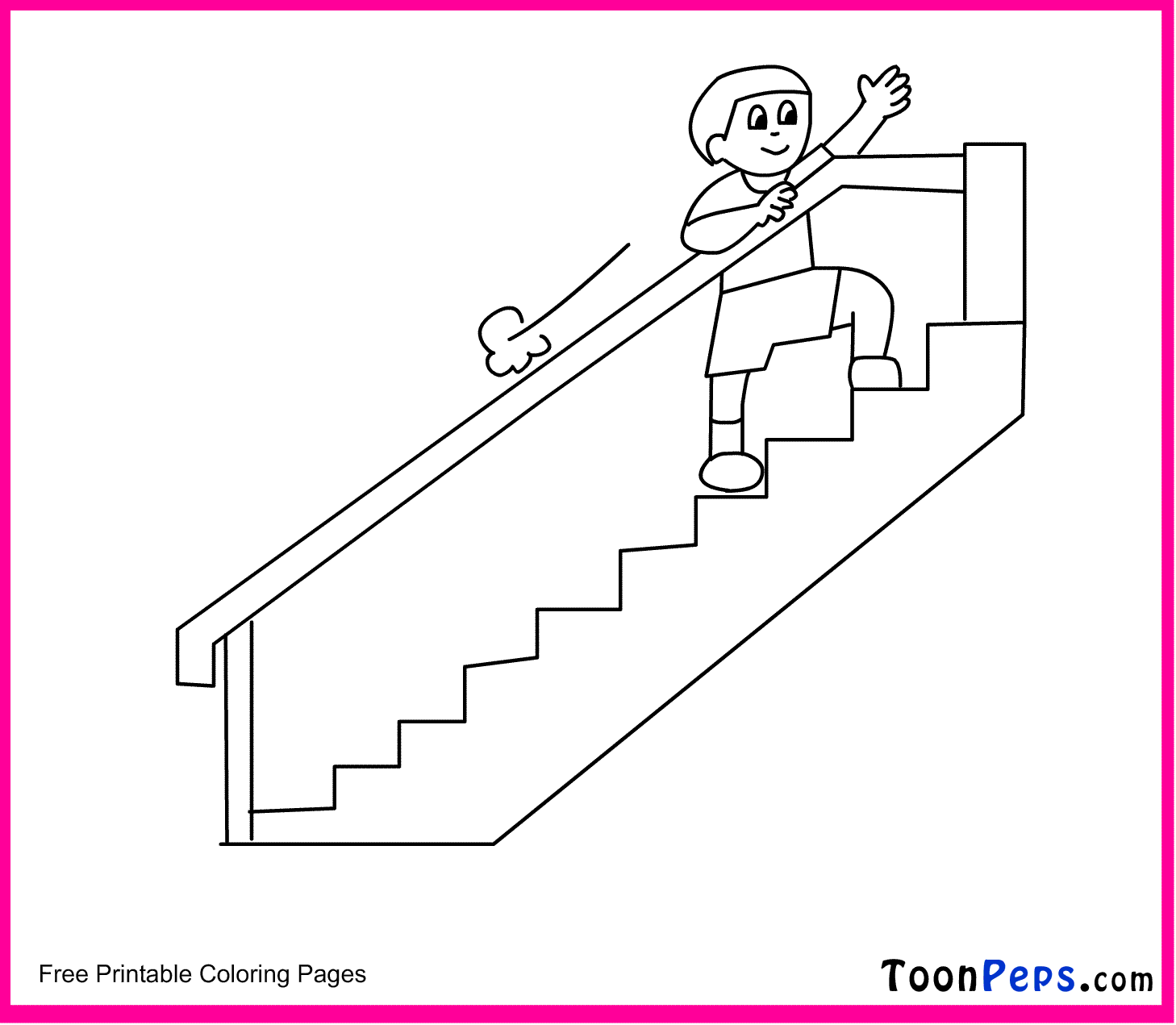 Stairs coloring #19, Download drawings