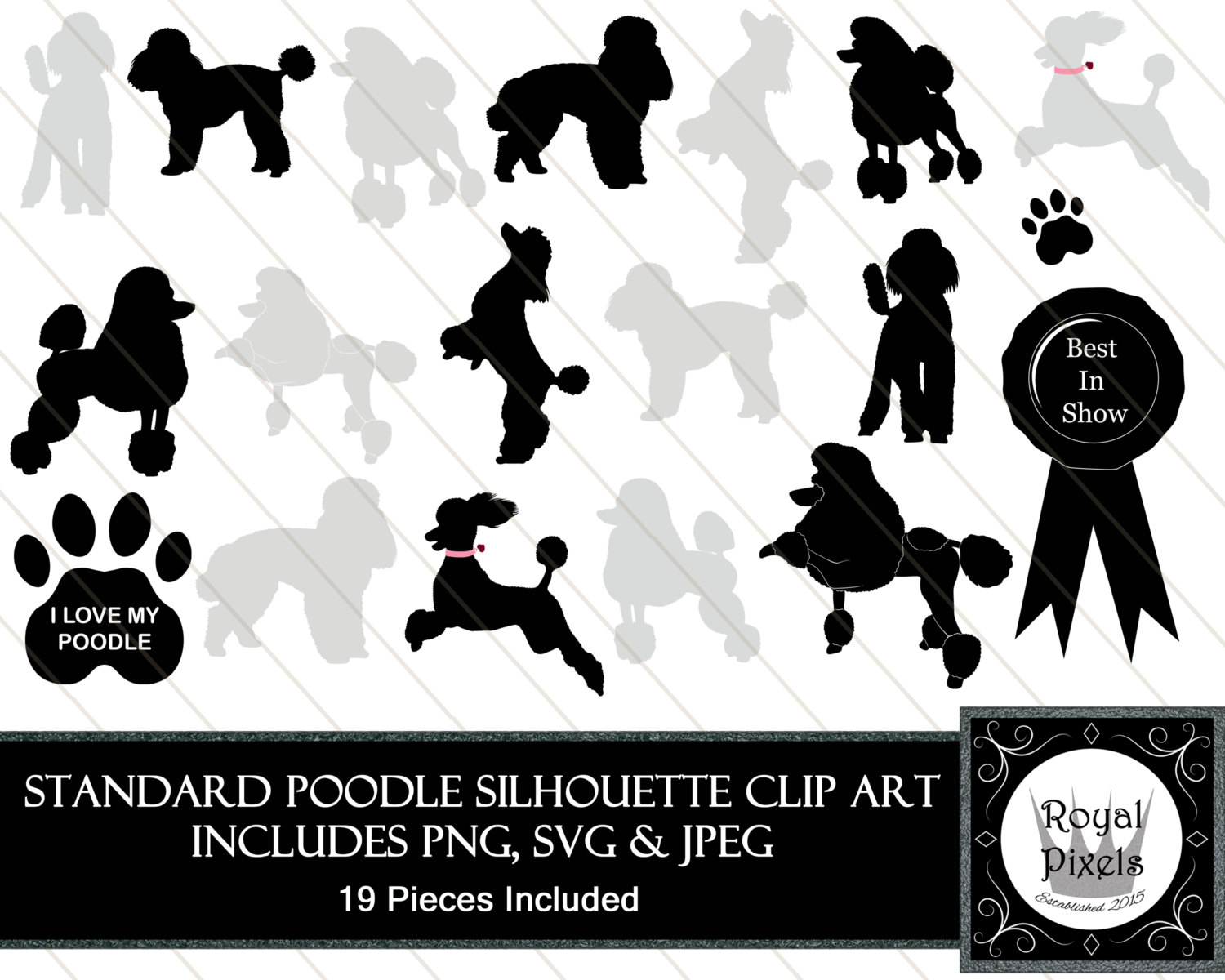 Standard Poodle svg #6, Download drawings