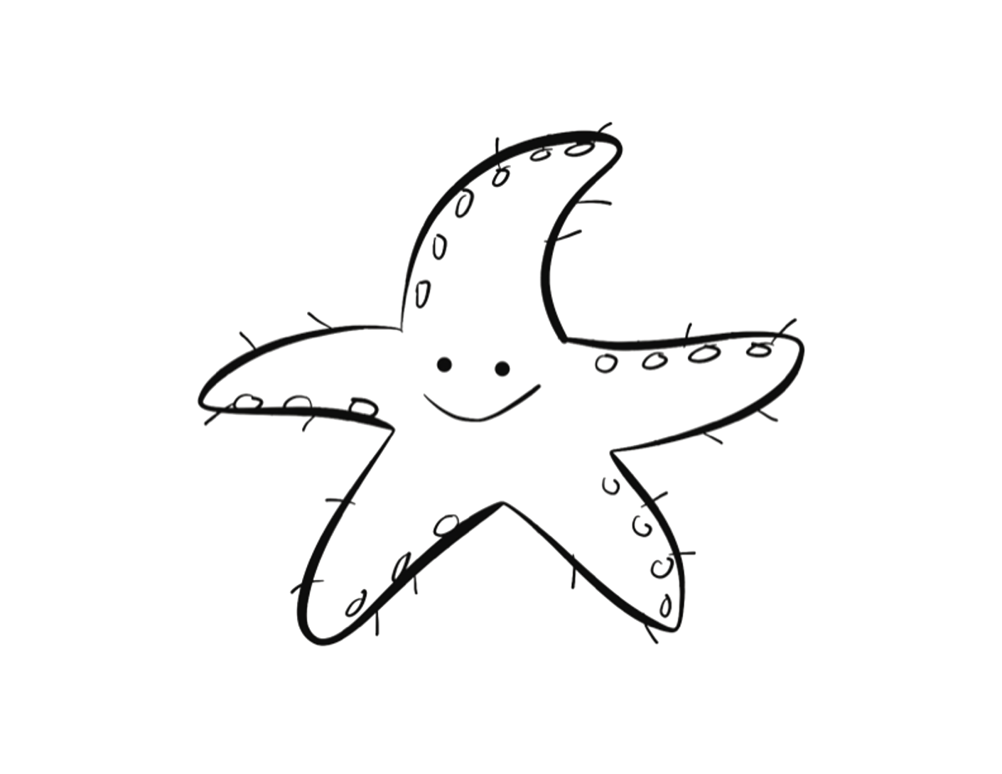 Starfish coloring #2, Download drawings