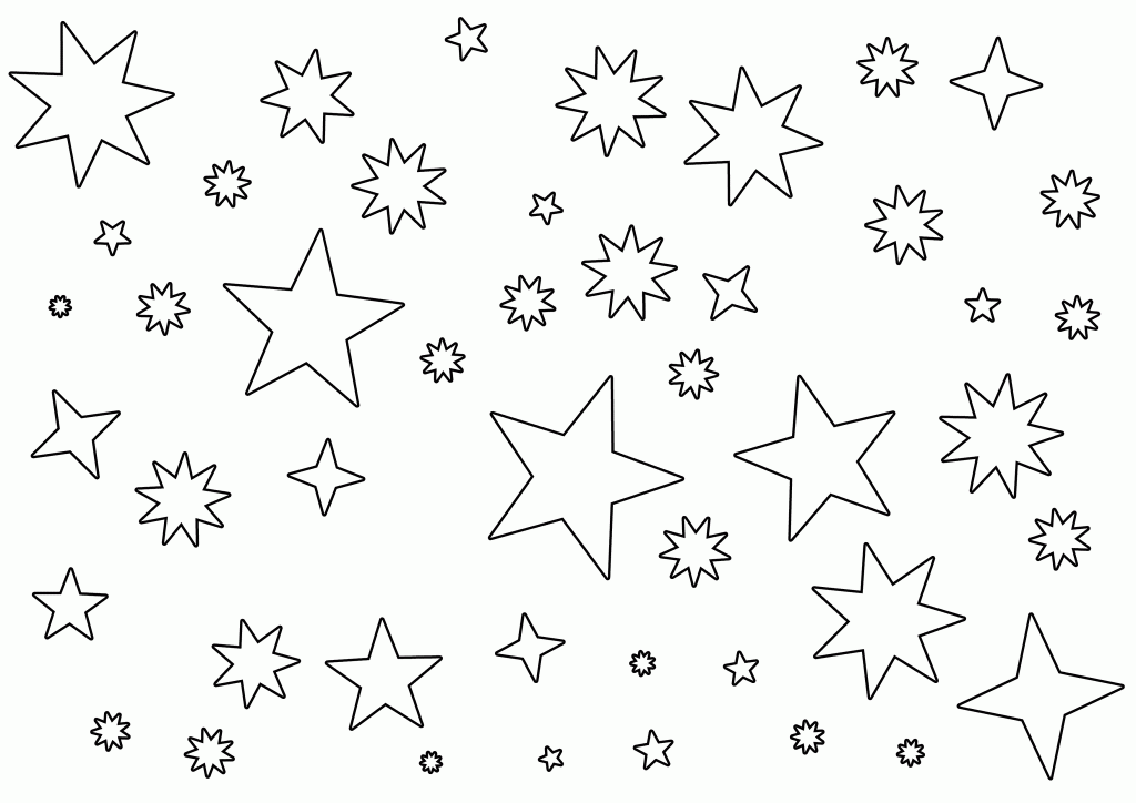 Stars coloring #3, Download drawings
