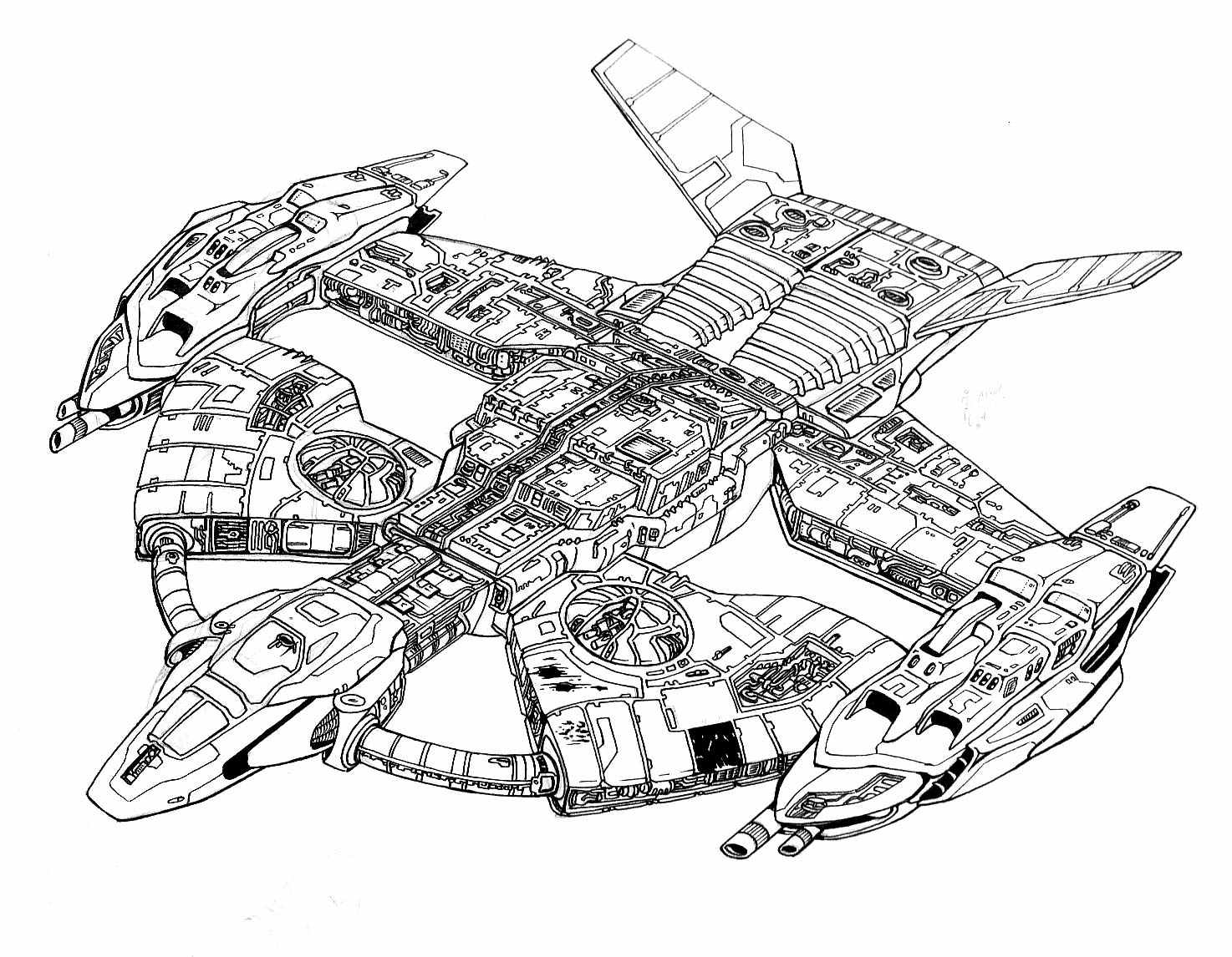 Starship coloring #11, Download drawings