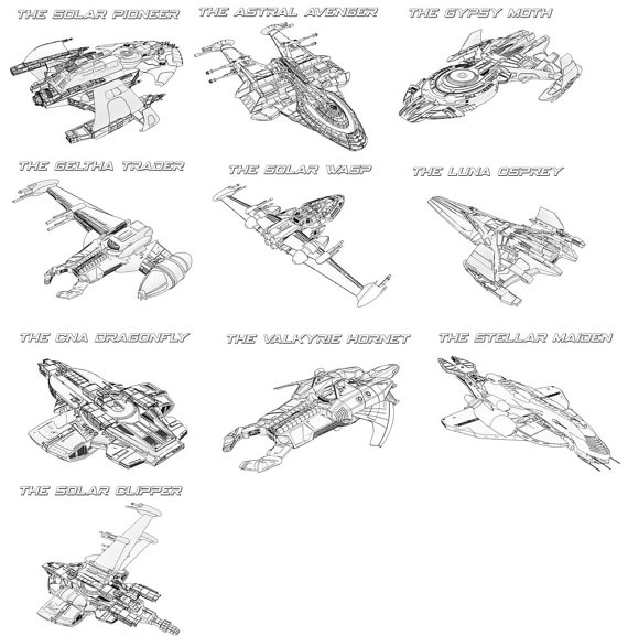 Starship coloring #15, Download drawings