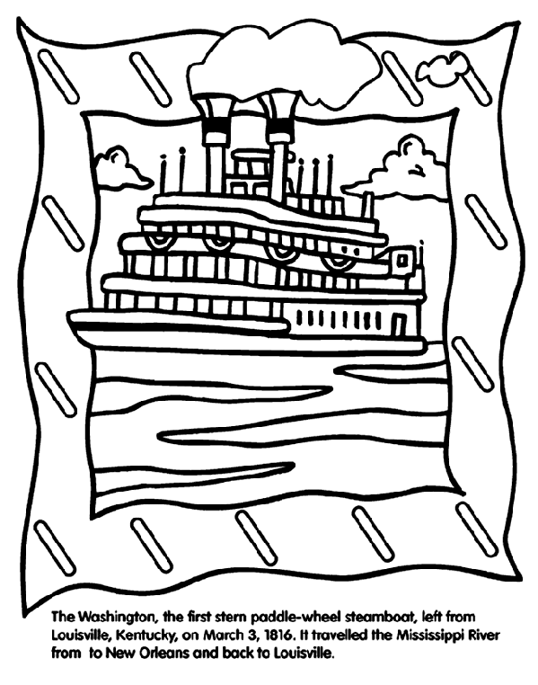 Steamboat coloring #19, Download drawings
