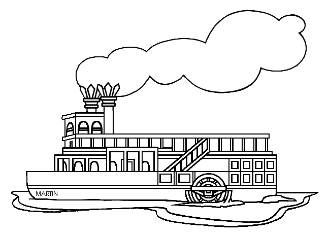 Steamboat coloring #4, Download drawings