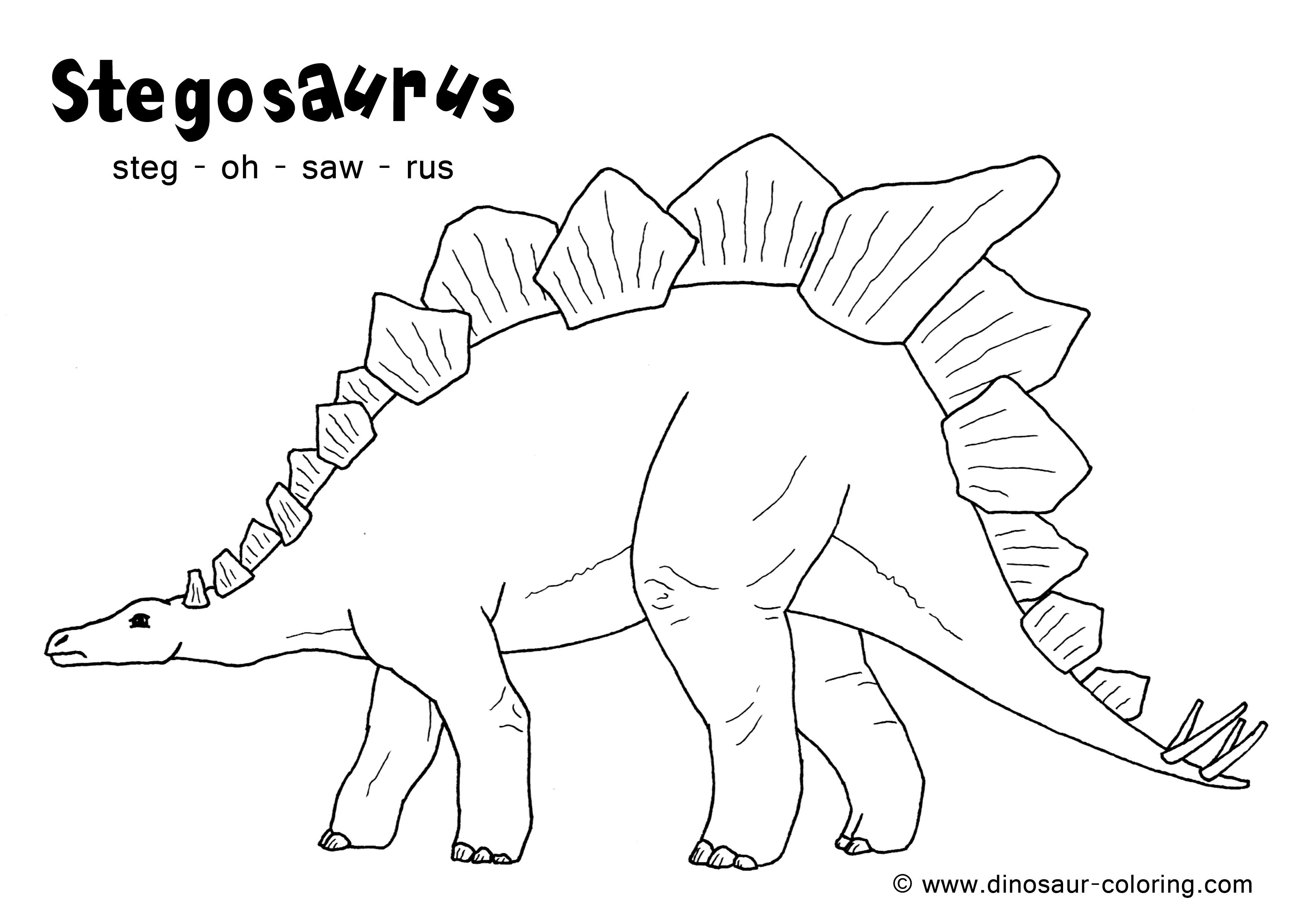 Stegosaurus coloring #6, Download drawings