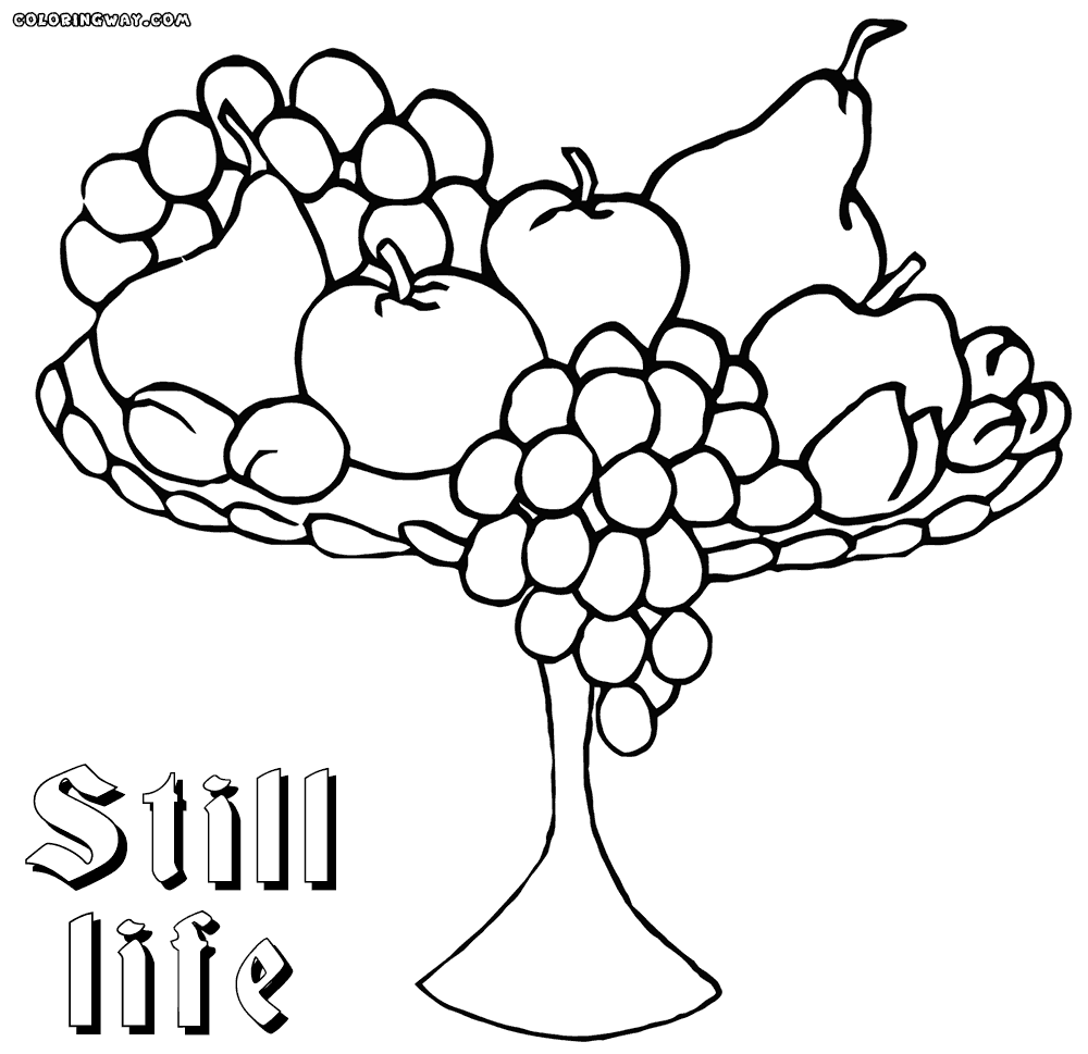Still Life coloring #1, Download drawings