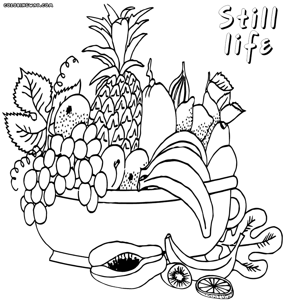 Still Life coloring #3, Download drawings