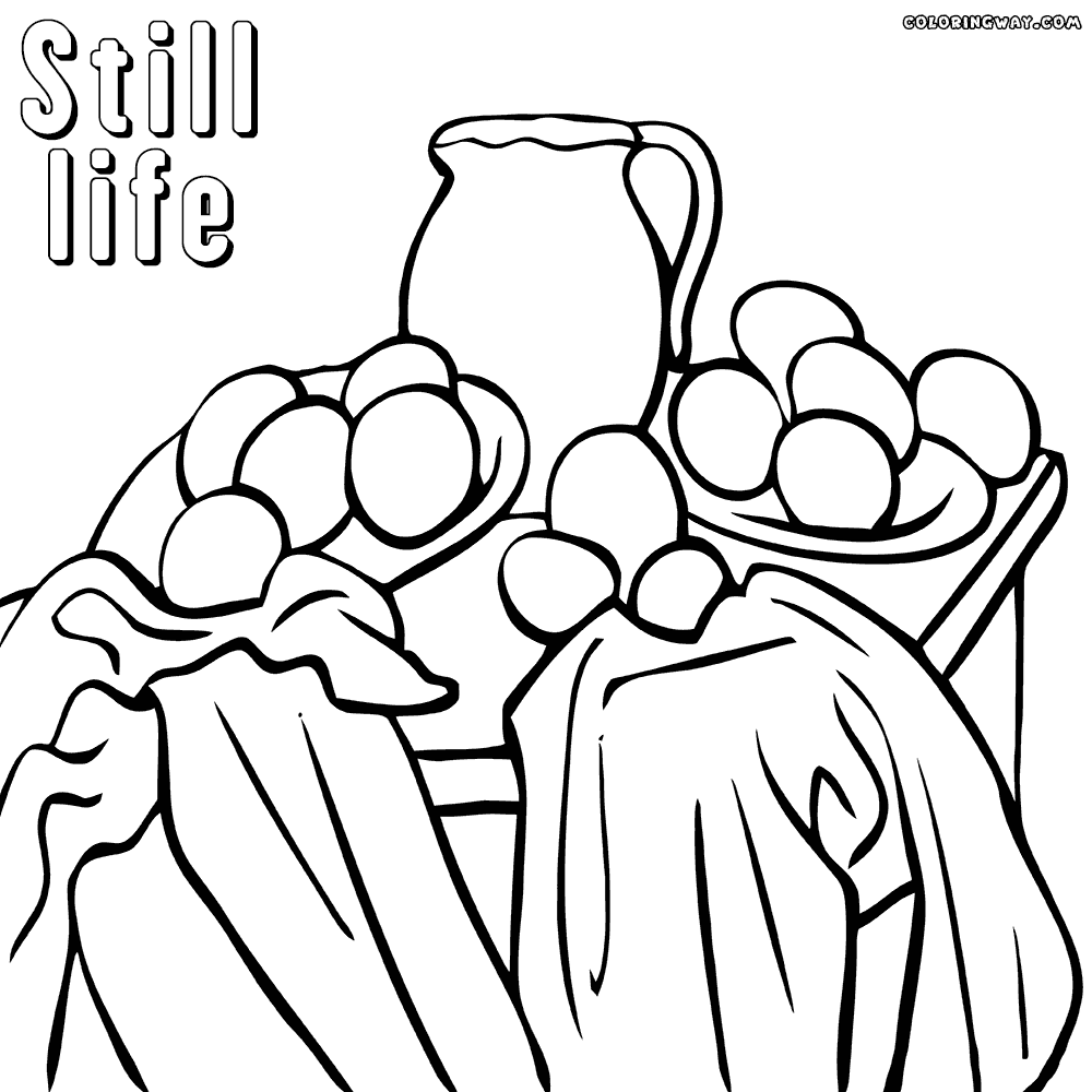 Still Life coloring #4, Download drawings