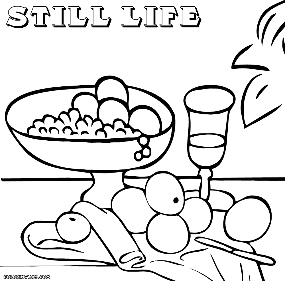 Still Life coloring #6, Download drawings
