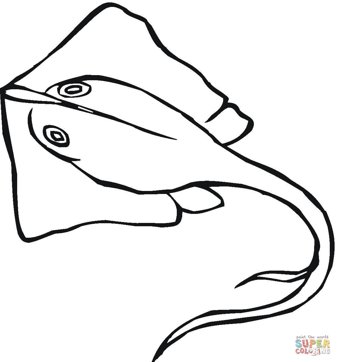 Stingray coloring #14, Download drawings