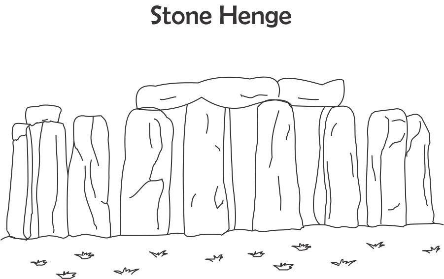 Stonehenge coloring #13, Download drawings