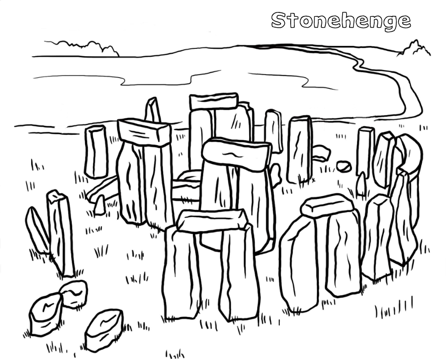 Stonehenge coloring #18, Download drawings