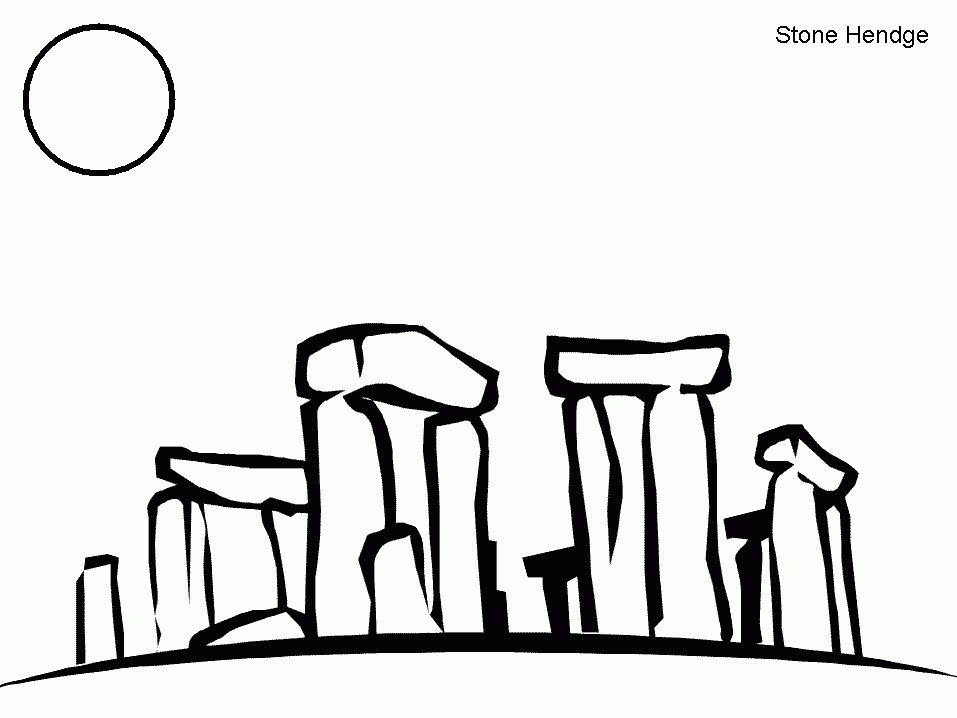 Stonehenge coloring #9, Download drawings