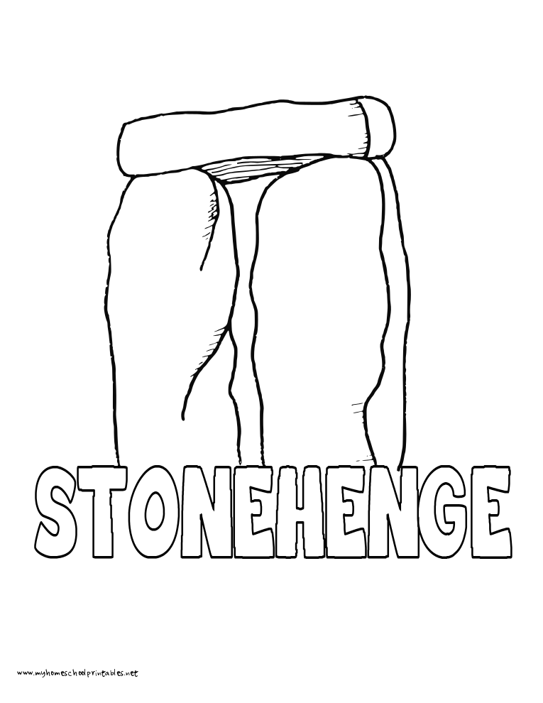 Stonehenge coloring #10, Download drawings