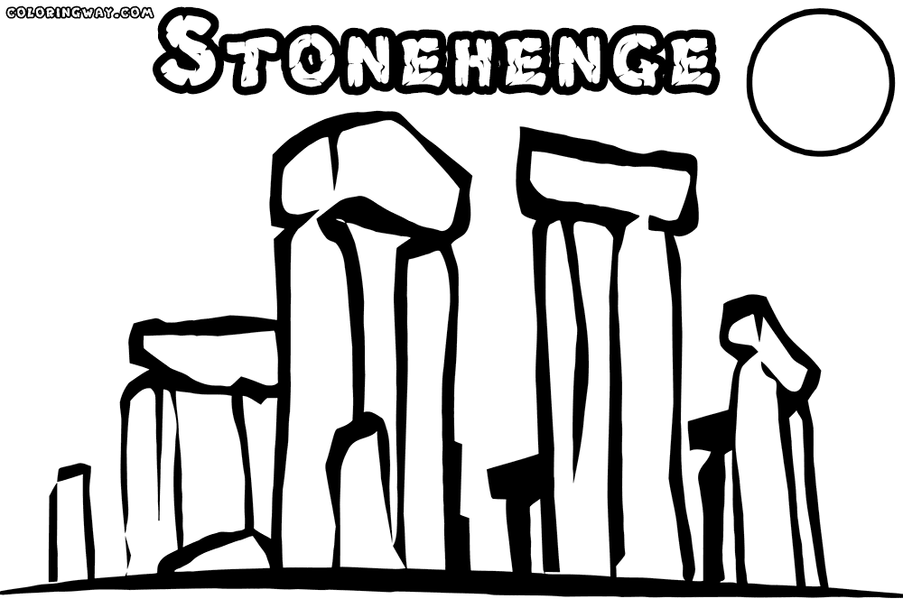 Stonehenge coloring #11, Download drawings