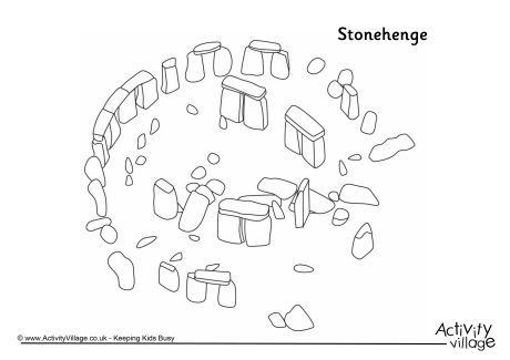Stonehenge coloring #4, Download drawings