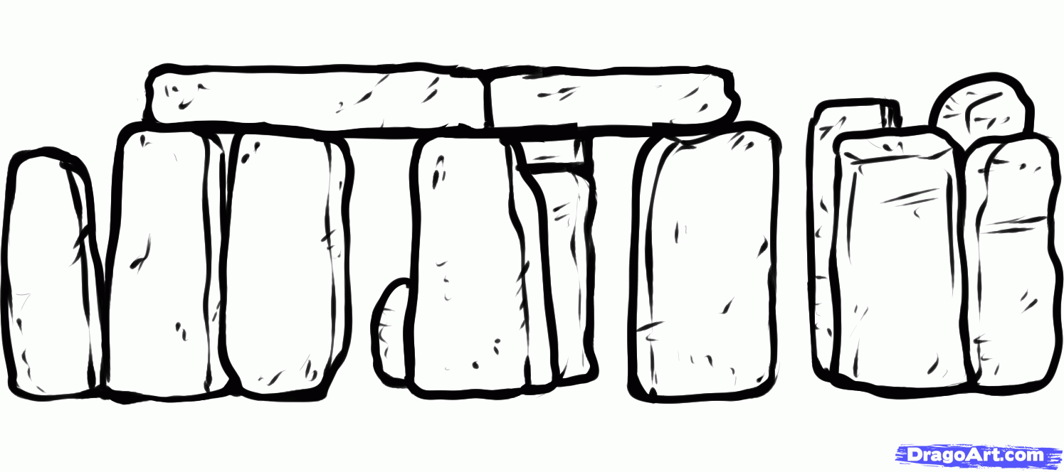Stonehenge coloring #6, Download drawings