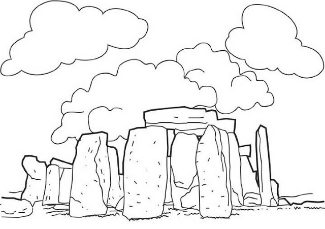 Stonehenge coloring #7, Download drawings