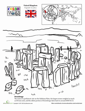 Stonehenge coloring #16, Download drawings