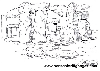 Stonehenge coloring #19, Download drawings