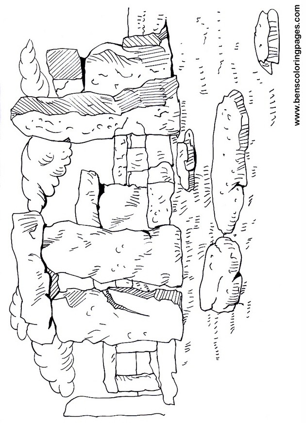 Stonehenge coloring #17, Download drawings