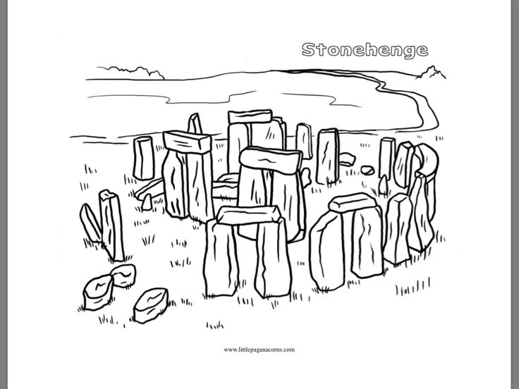 Stonehenge coloring #14, Download drawings
