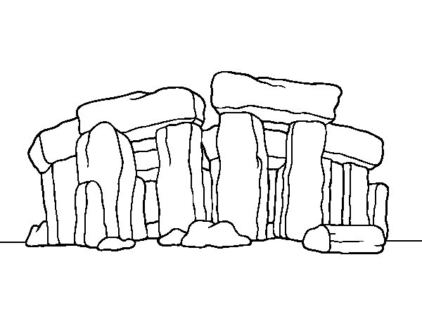 Stonehenge coloring #2, Download drawings