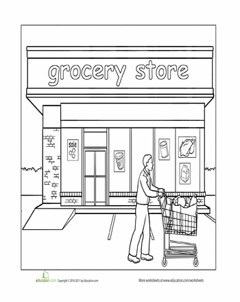 Store coloring #2, Download drawings