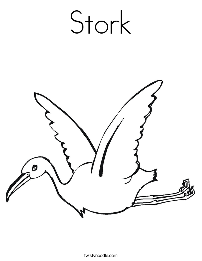 Stork coloring #20, Download drawings