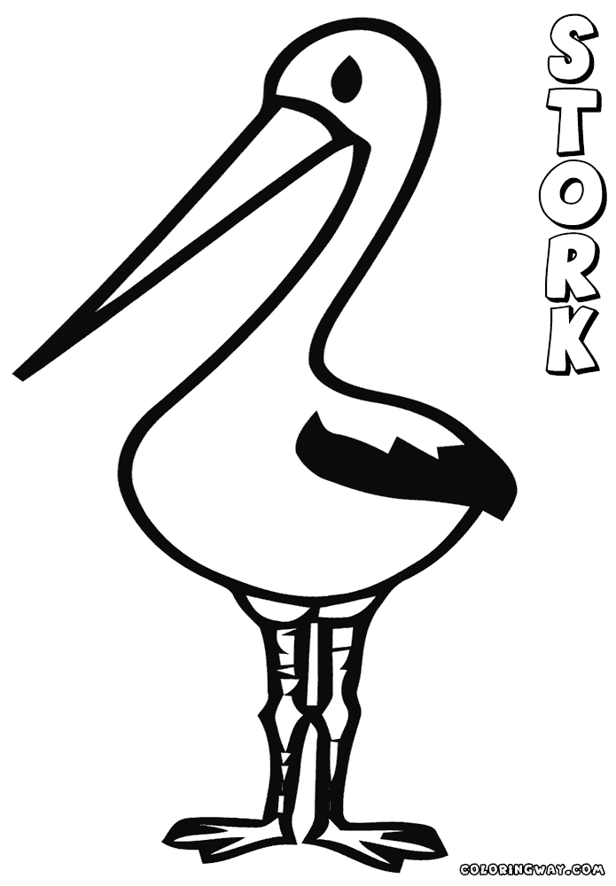 Stork coloring #14, Download drawings
