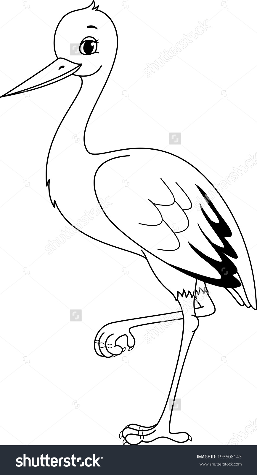 Stork coloring #19, Download drawings