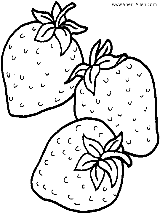 Strawberry coloring #10, Download drawings