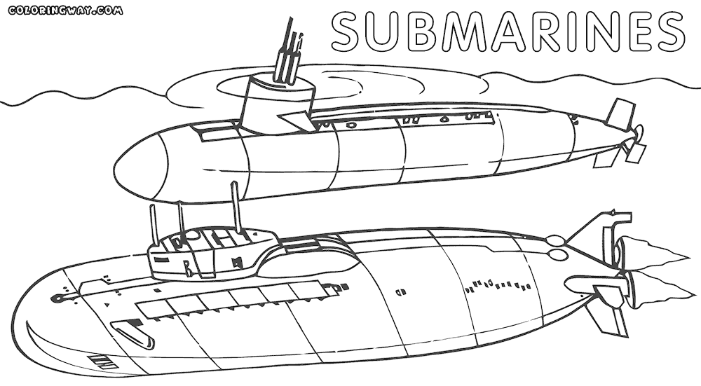 Submarine coloring #12, Download drawings